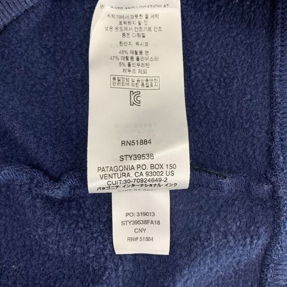 Patagonia Fitz Roy Bear Uprisal Hoody Men's Large Classic Navy Blue 39538 EUC - Picture 11 of 12